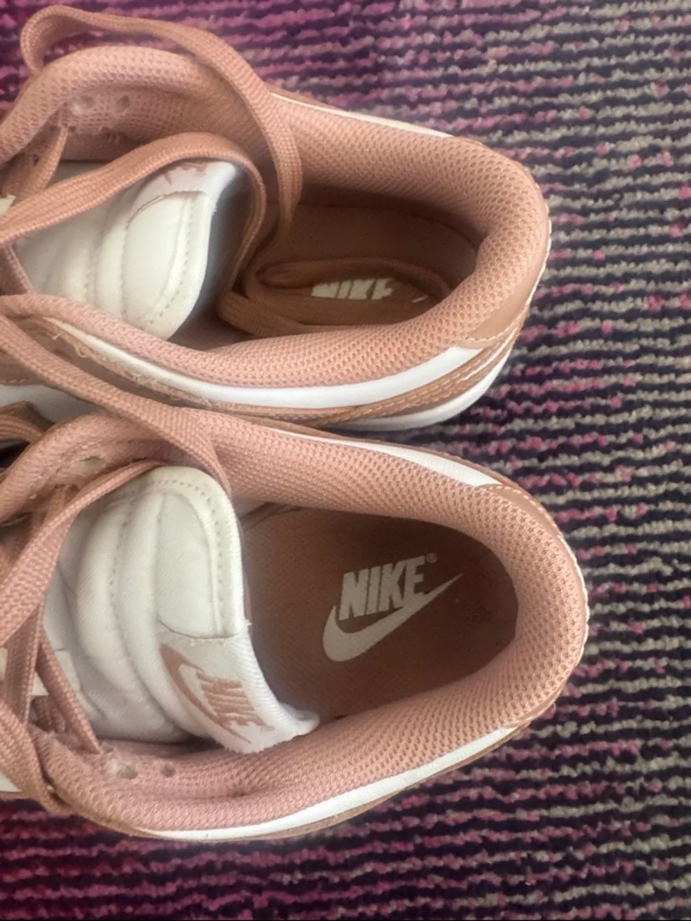 Nike Women’s dunks in tan color